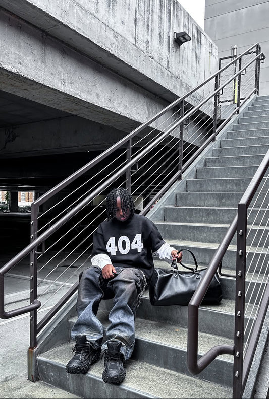 Black & White “404” Long Sleeve Tee