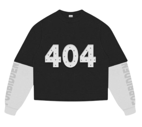 Black & White “404” Long Sleeve Tee